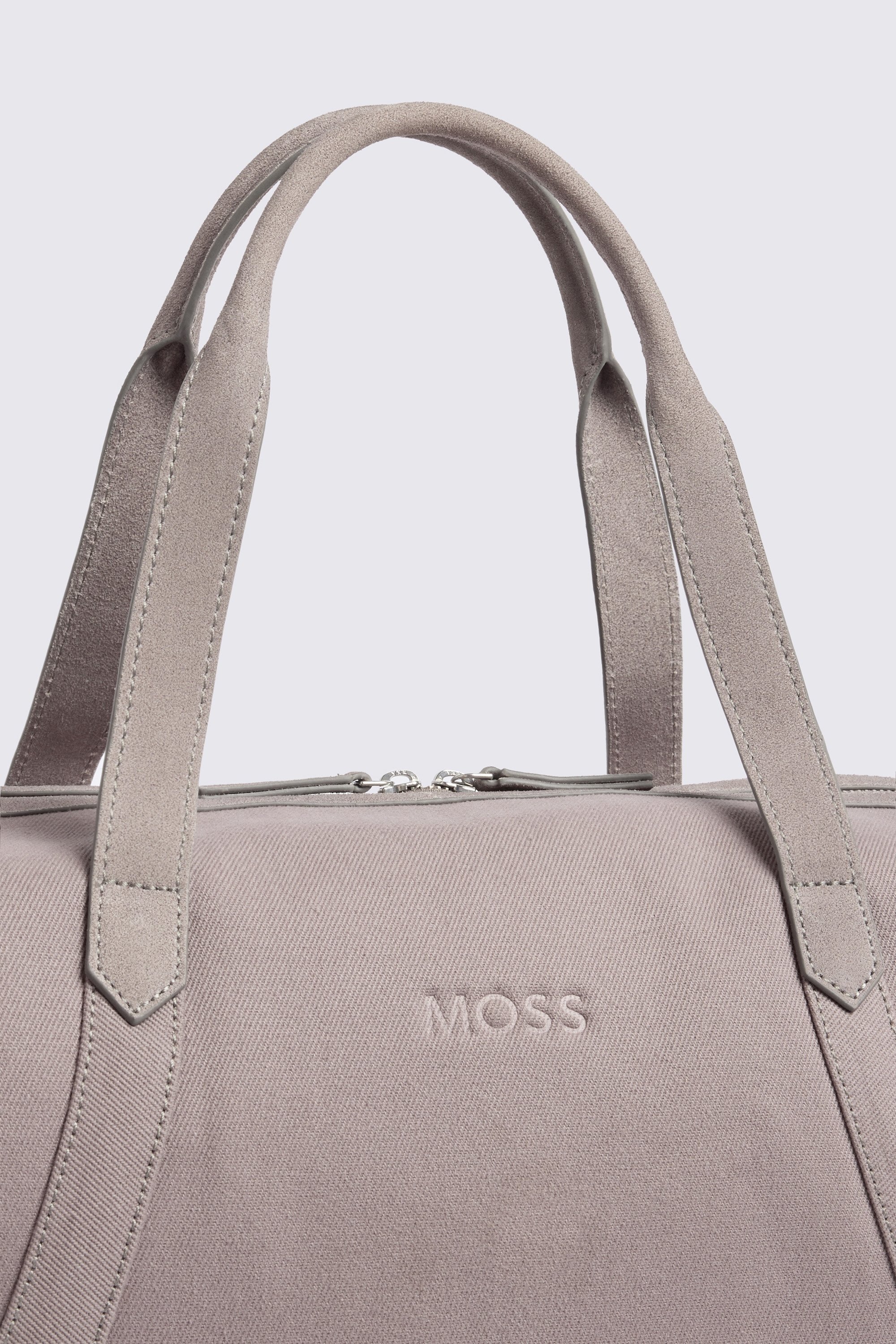 Taupe Canvas & Suede Holdall